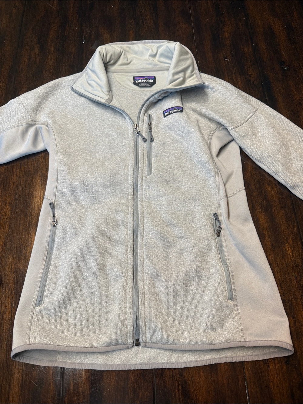 Patagonia Light Gray Full Zip Fleece Jacket
